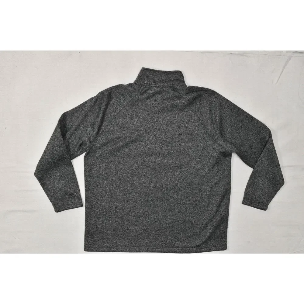 Eddie Bauer Men 2XL Dark Gray Heather 1/4 Zip Fleece Pullover Sweater Polyester - Picture 8 of 8